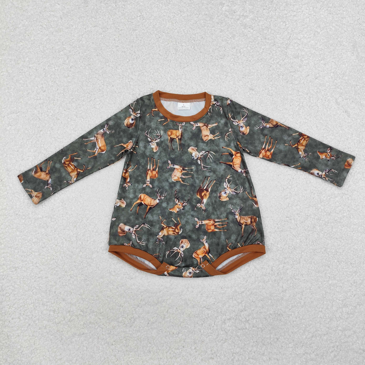 Sibling Baby Boys Girls Long Sleeves Camo Deer Dogs Ducks Hunting Rompers