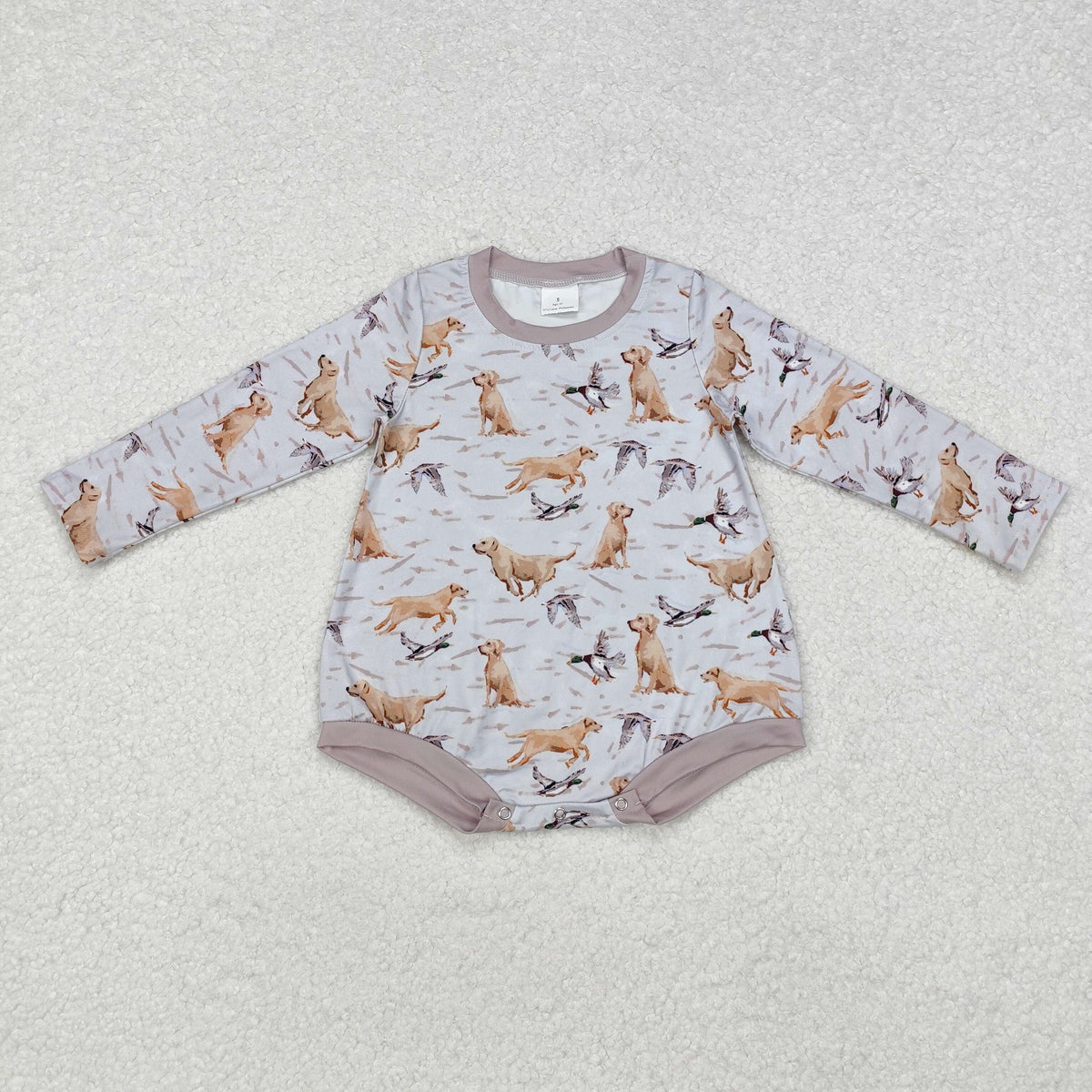 Sibling Baby Boys Girls Long Sleeves Camo Deer Dogs Ducks Hunting Rompers