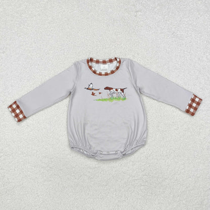 Sibling Baby Boys Girls Long Sleeves Camo Deer Dogs Ducks Hunting Rompers