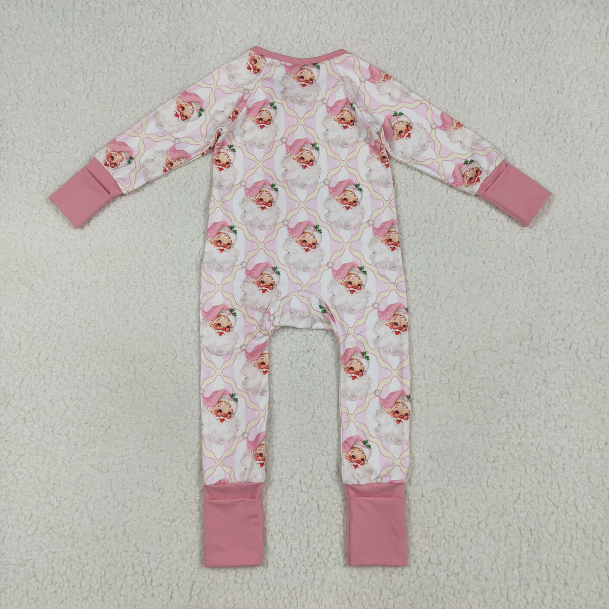 Sibling Baby Kids Holly Bows Santa Christmas Two Way Zip Convertible Rompers