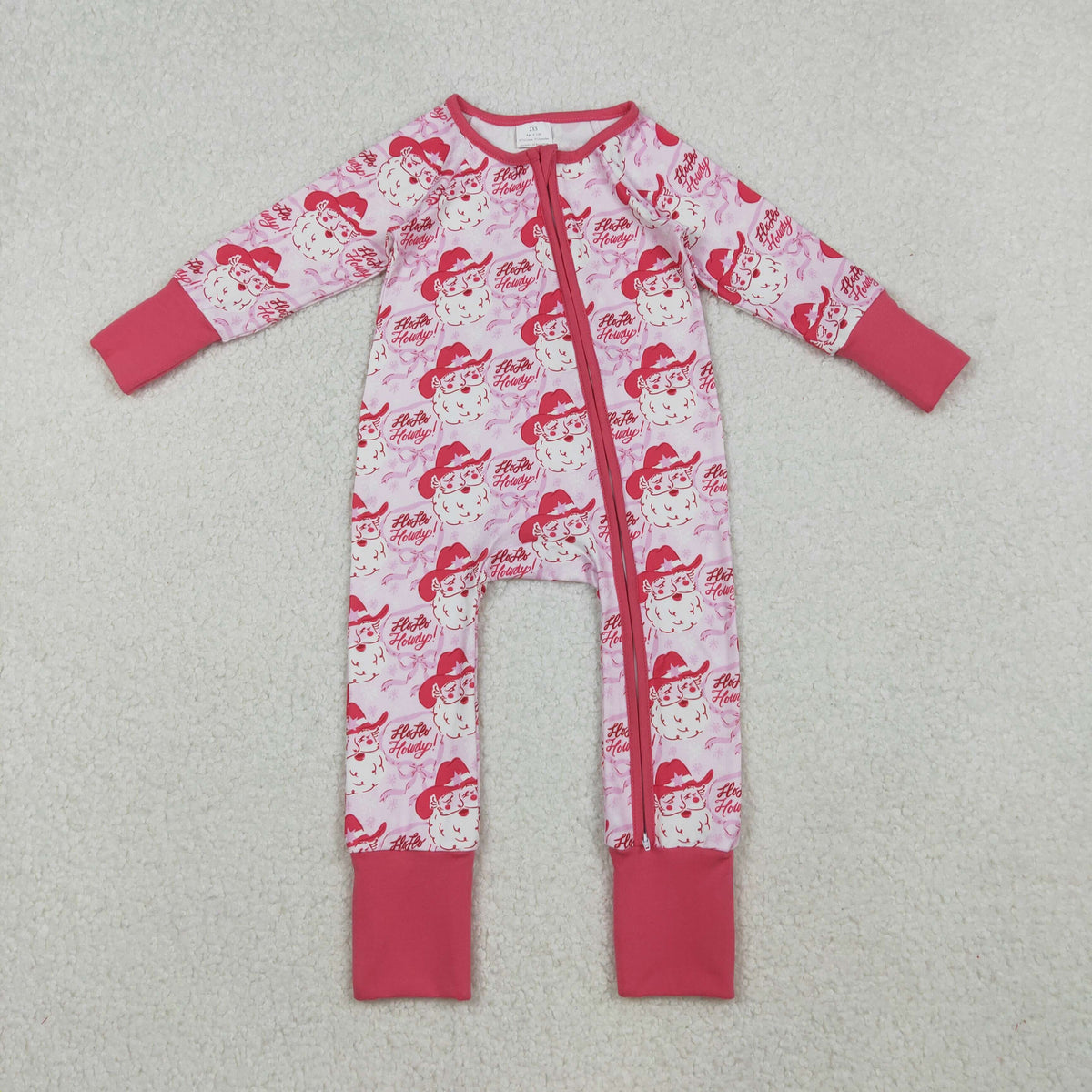 Sibling Baby Girls Long Sleeves Christmas Two Way Zip Convertible Rompers