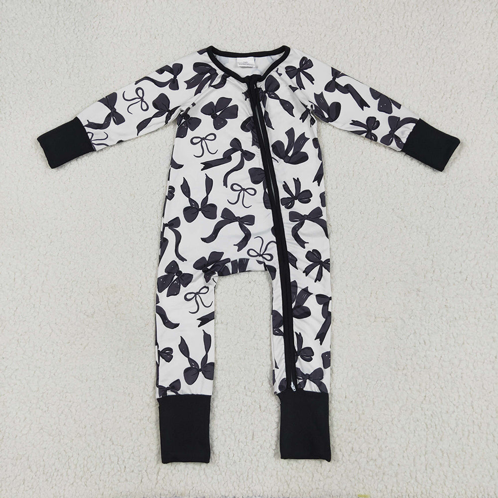 Sibling Boys Baby Girls Holiday Zipper Footie Rompers
