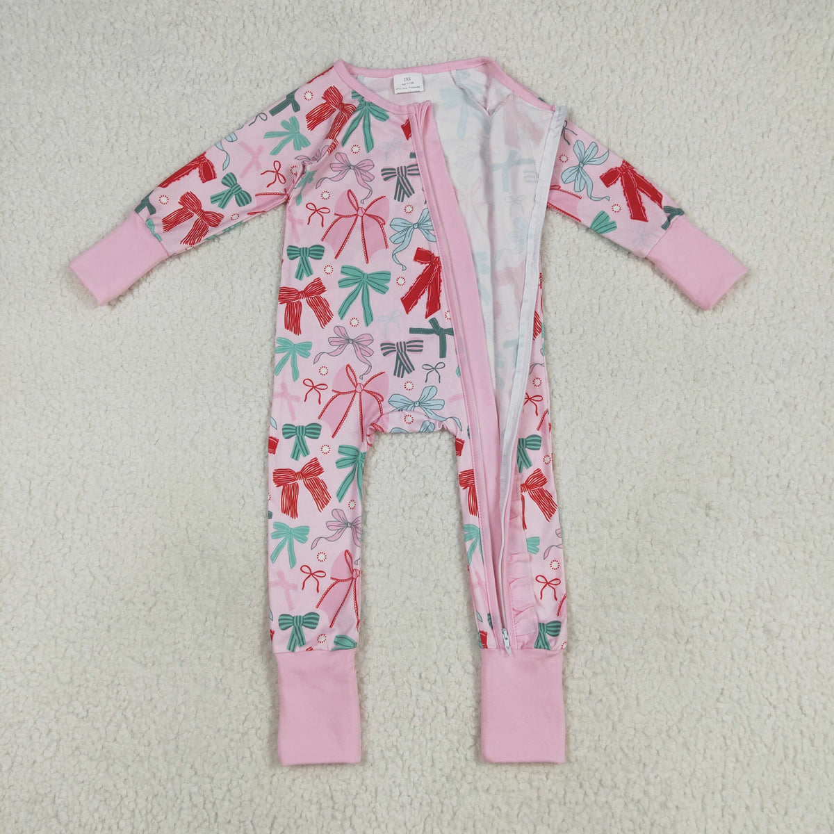 Sibling Baby Girls Colorful Flowers Bows Two Way Zip Convertible Rompers