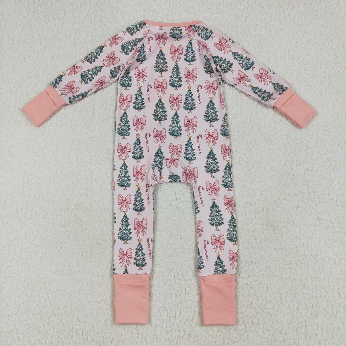 Sibling Baby Kids Holly Bows Santa Christmas Two Way Zip Convertible Rompers