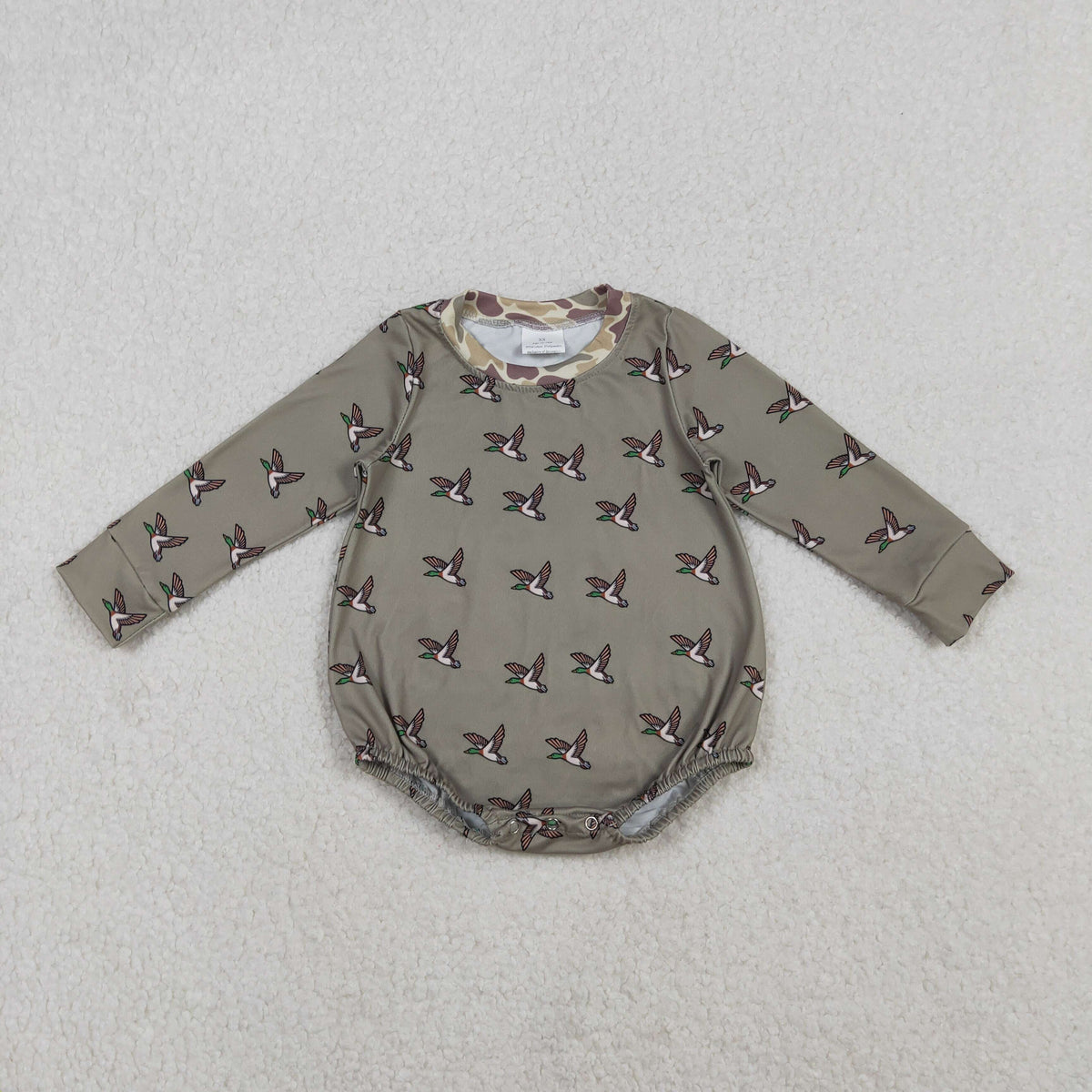 Sibling Baby Boys Girls Long Sleeves Camo Deer Dogs Ducks Hunting Rompers