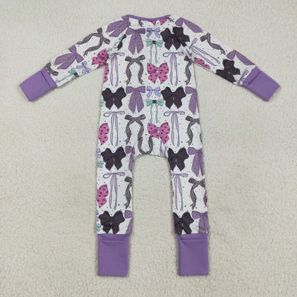 Sibling Baby Girls Colorful Flowers Bows Two Way Zip Convertible Rompers