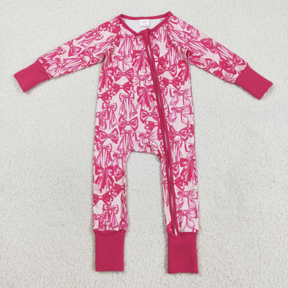 Sibling Baby Girls Colorful Flowers Bows Two Way Zip Convertible Rompers