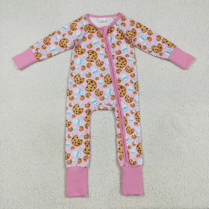 Sibling Baby Kids Holly Bows Santa Christmas Two Way Zip Convertible Rompers