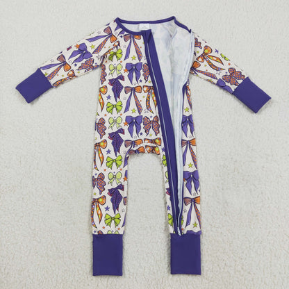 Sibling Baby Girls Colorful Flowers Bows Two Way Zip Convertible Rompers