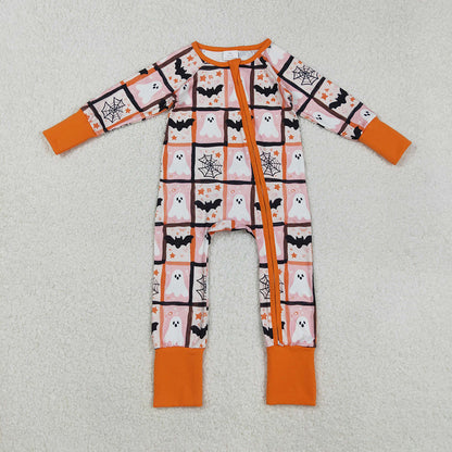 Sibling Baby Girls Ghosts Bats Top Pants Halloween Rompers Pajamas Sets