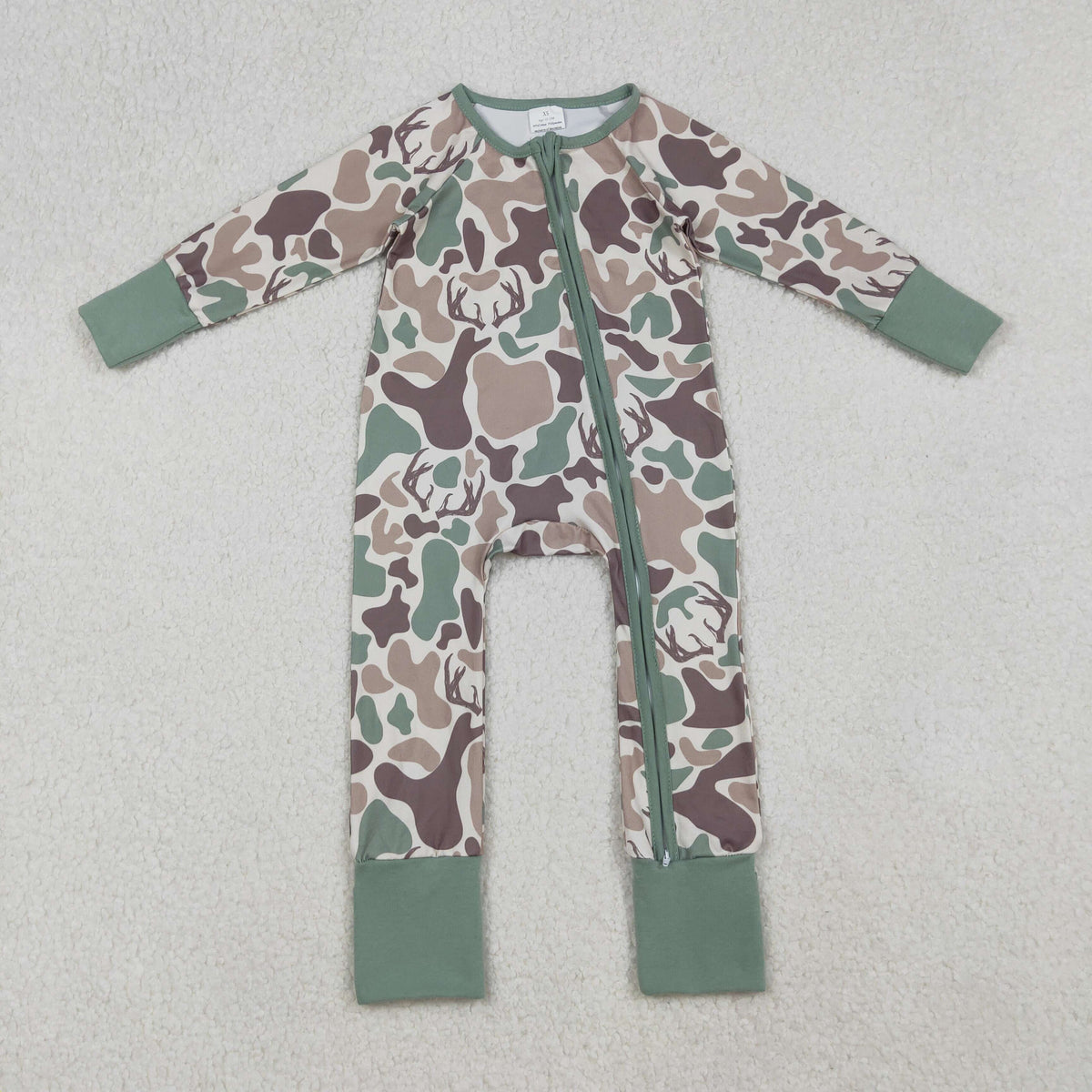 Sibling Baby Kids Ducks Camo Southern Hunting Two Way Zipper Convertible Rompers