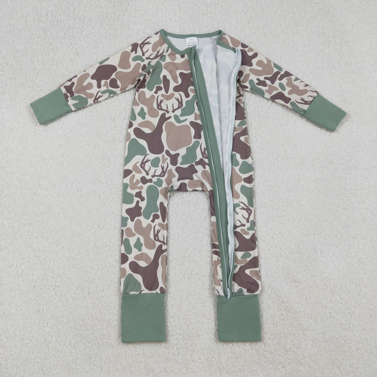 Sibling Baby Kids Ducks Camo Southern Hunting Two Way Zipper Convertible Rompers