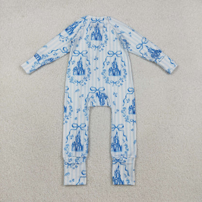 Sibling Baby Girls Colorful Flowers Bows Two Way Zip Convertible Rompers