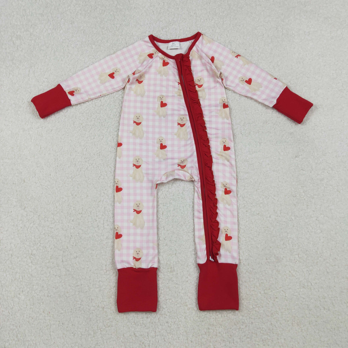 Sibling Baby Kids Holly Bows Santa Christmas Two Way Zip Convertible Rompers
