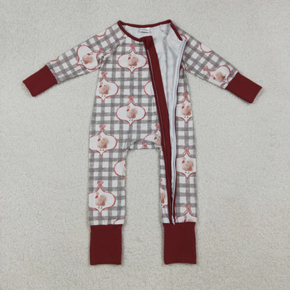 Sibling Baby Kids Turkey Pie Pumpkins Thanksgiving Two Way Zip Convertible Rompers