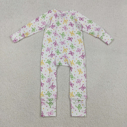 Sibling Baby Kids Mardigras Bows Camo Donuts Two Way Zip Convertible Rompers