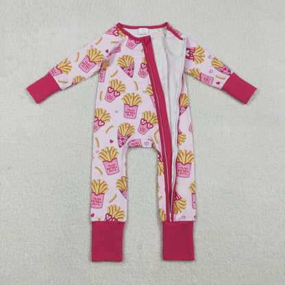 Sibling Baby Kids Colorful Hearts Bows XOXO Valentines Two Way Zip Convertible Rompers
