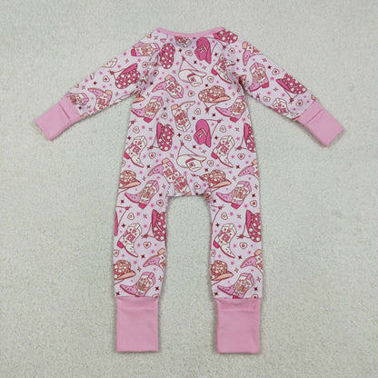 Sibling Baby Kids Colorful Hearts Bows XOXO Valentines Two Way Zip Convertible Rompers