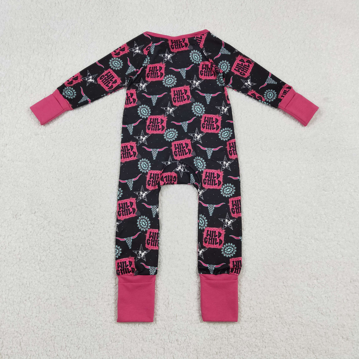 Sibling Baby Boys Girls Western Boots Cows Two Way Zip Convertible Rompers