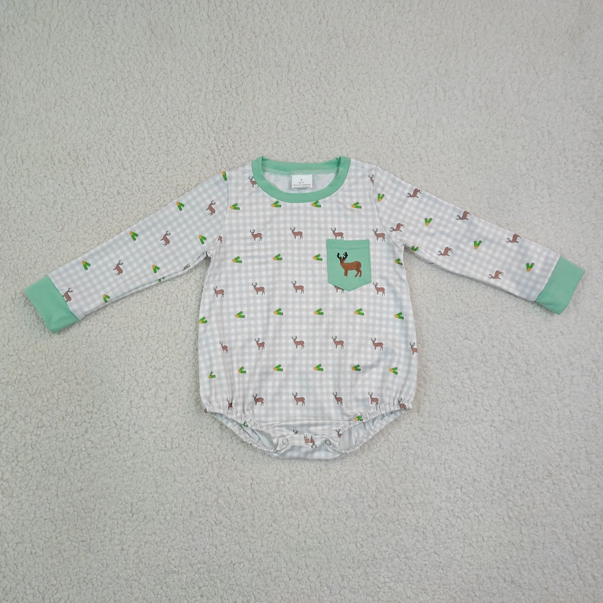 Sibling Baby Boys Girls Long Sleeves Embroidery Ducks Turkey Bows Fall Rompers