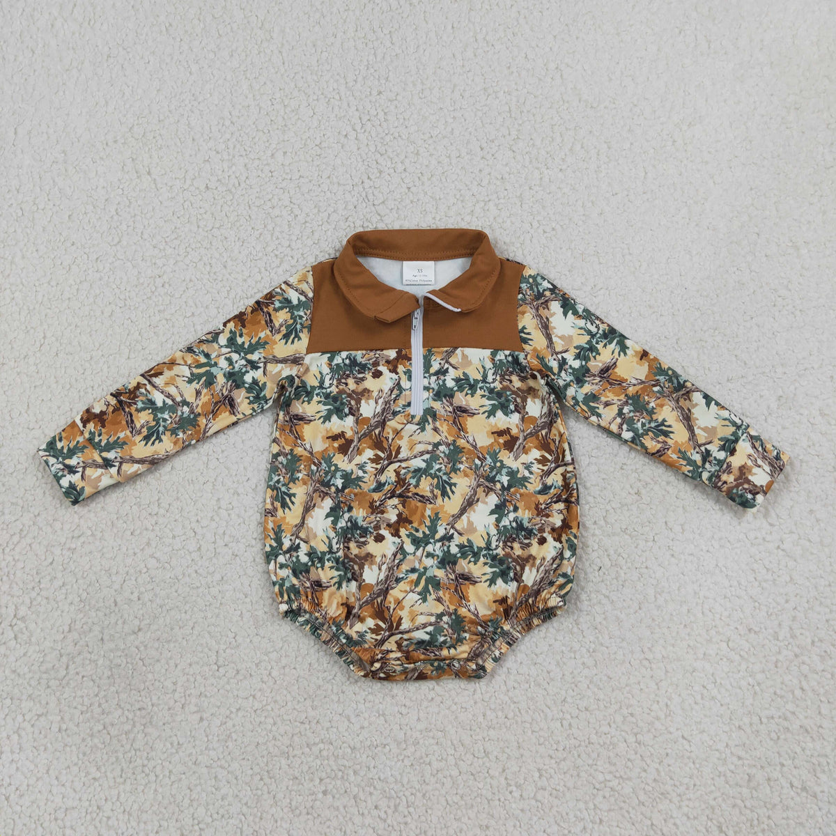 Sibling Baby Boys Long Sleeves Ducks Plaid Hunting Zipper Rompers
