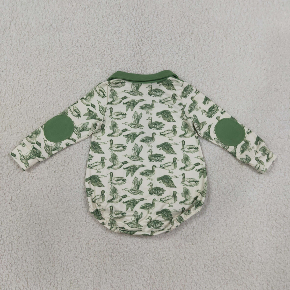 Sibling Baby Boys Long Sleeves Ducks Plaid Hunting Zipper Rompers
