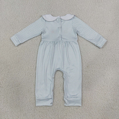 Sibling Baby Girls Long Sleeves Embroidery Turkey Pumpkins Deer Fall Ruffle Pant Rompers