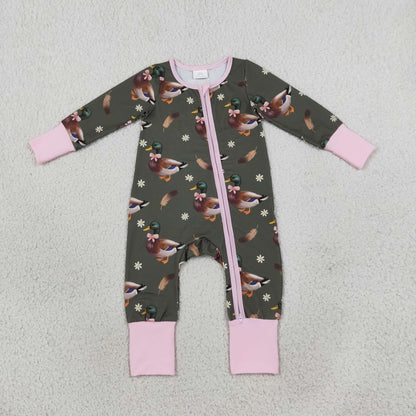 Sibling Baby Kids Ducks Calls Flowers Hunting Pajamas Sets Blanked