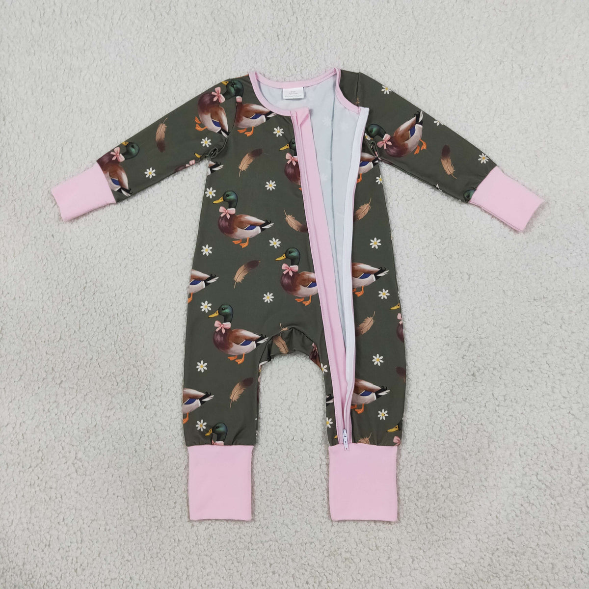 Sibling Baby Kids Ducks Calls Flowers Hunting Pajamas Sets Blanked