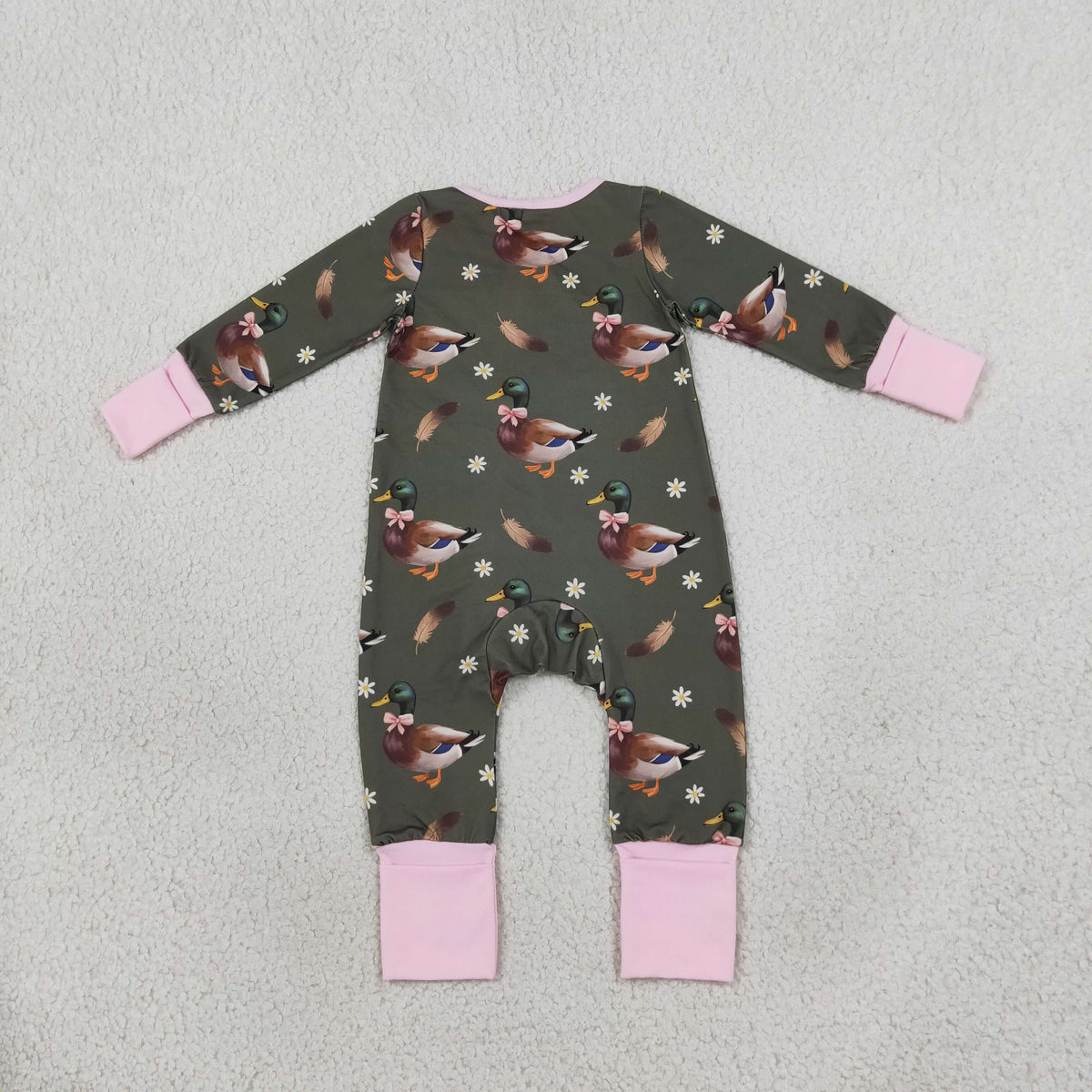 Sibling Baby Kids Ducks Calls Flowers Hunting Pajamas Sets Blanked
