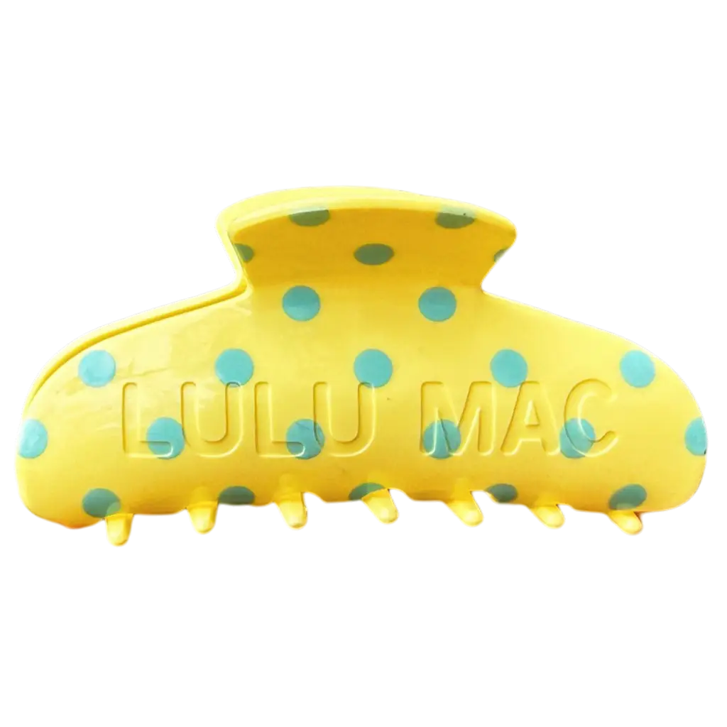 Lulu Mac Blue Polka Dot Claw Clip