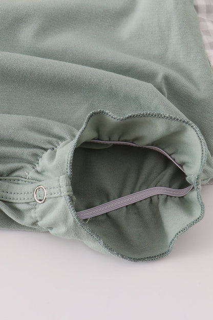 Sage turkey french knot ruffle bubble