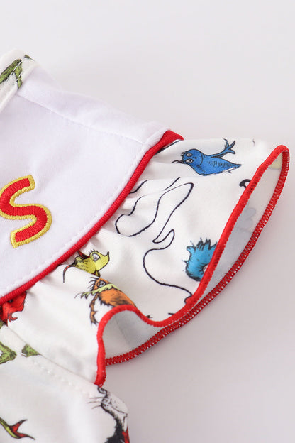 Dr.Seuss embroidery girl bubble