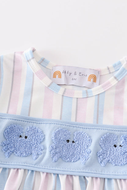 Crab french knot stripe girl bubble