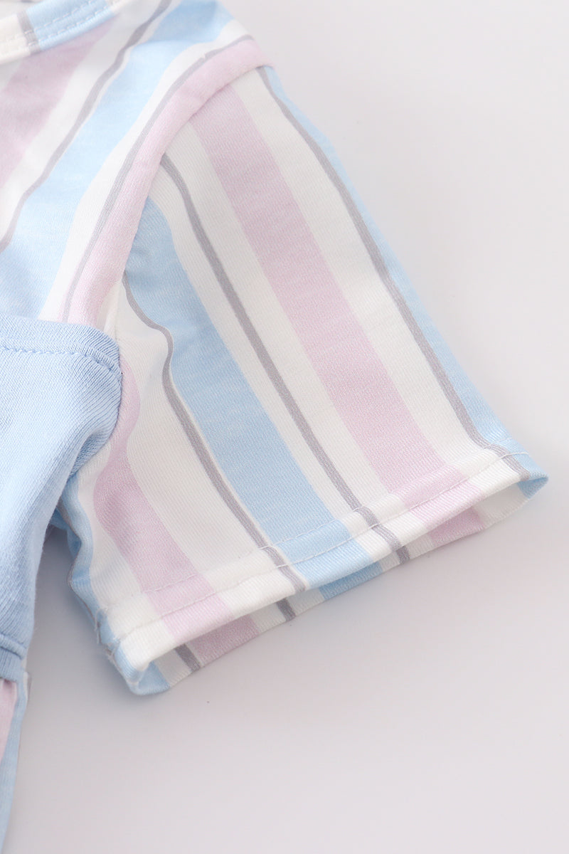 Crab french knot stripe girl bubble