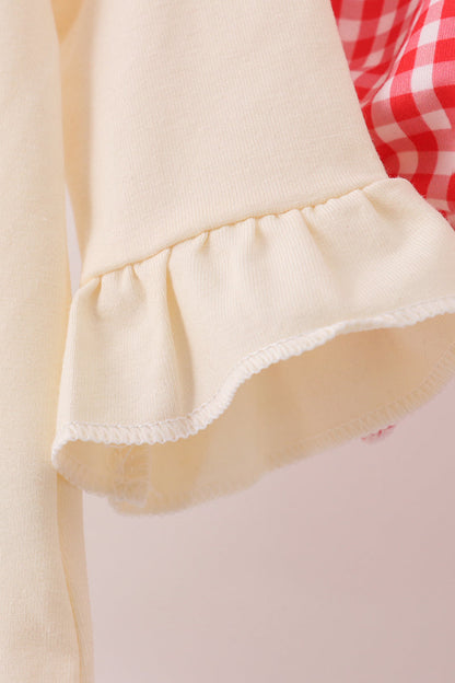 Beige reindeer sequin bloomer set