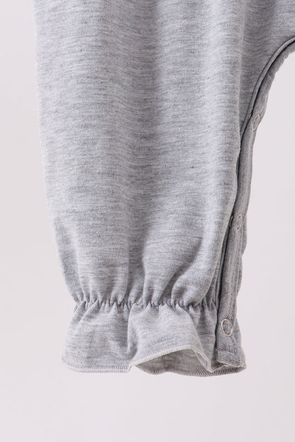 Grey reindeer applique ruffle romper