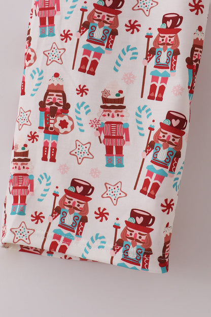 Christmas nutcracker print mom pajamas pants