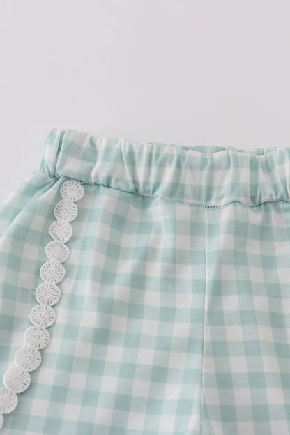 Green floral print set