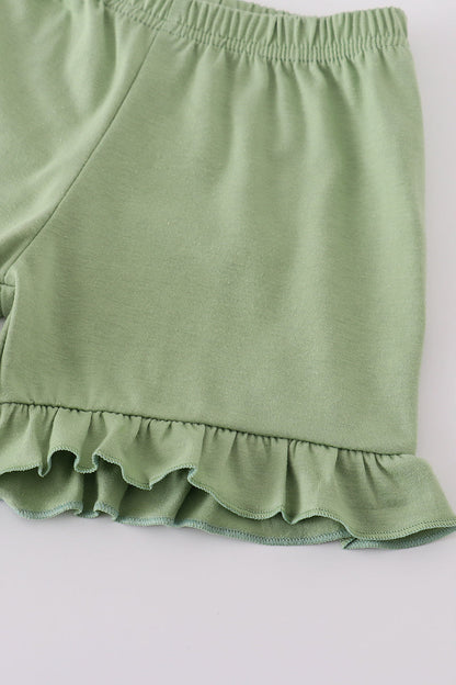 Green garden rose set