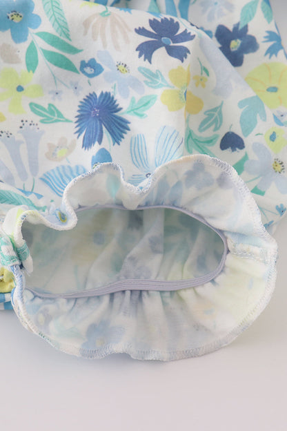 Yellow floral character applique bubble