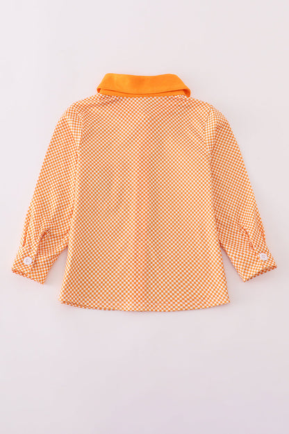 Orange Tennessee go vols applique button down shirt