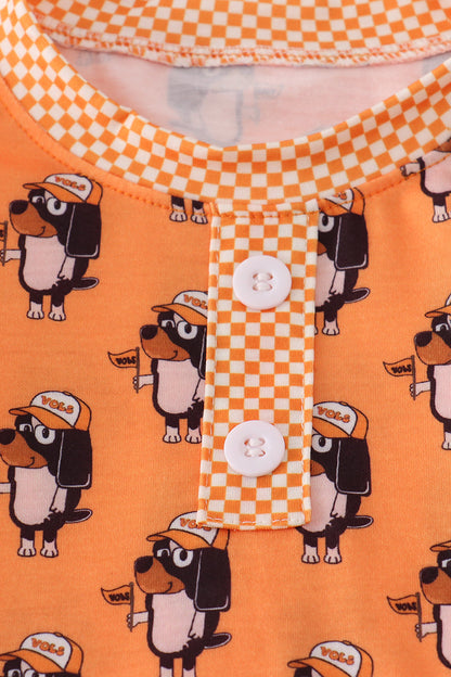 Orange Tennessee go vols print pajamas pants set