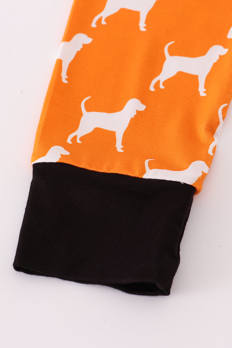 Orange Tennessee bamboo pajamas set