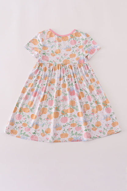 Pink pumpkin bamboo dress