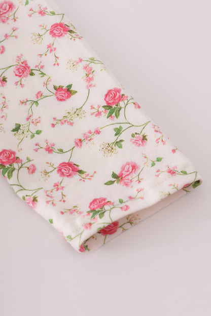 Pink rose hand smocked bloomer set