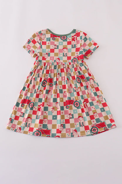 Checkered bamboo dress