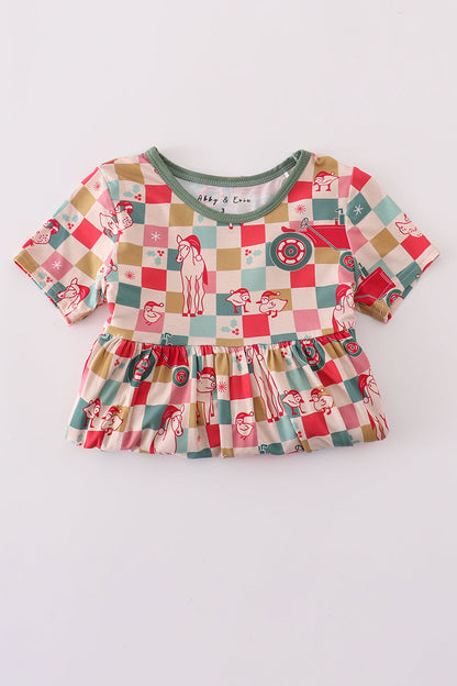 Checkered bamboo dress