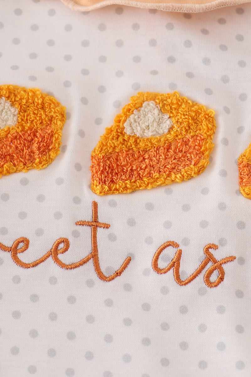 Sweet as pie french knot girl bubble