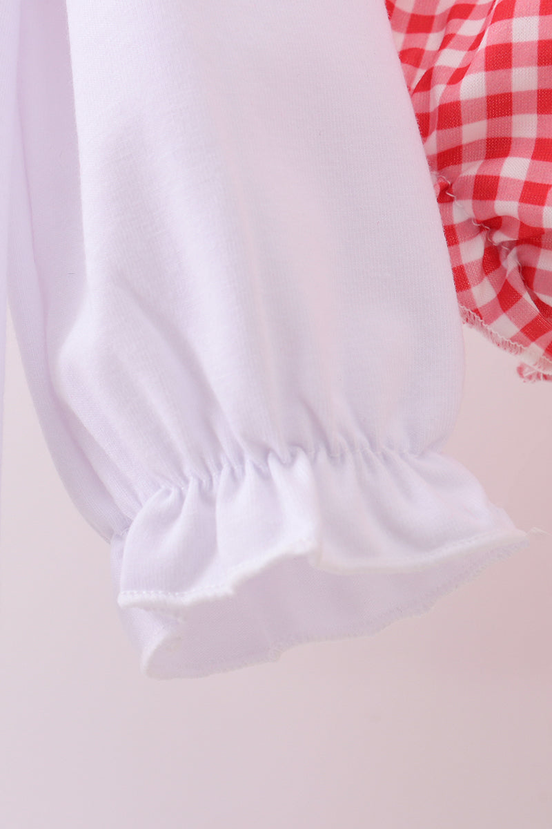 White deer embroidery bloomer set